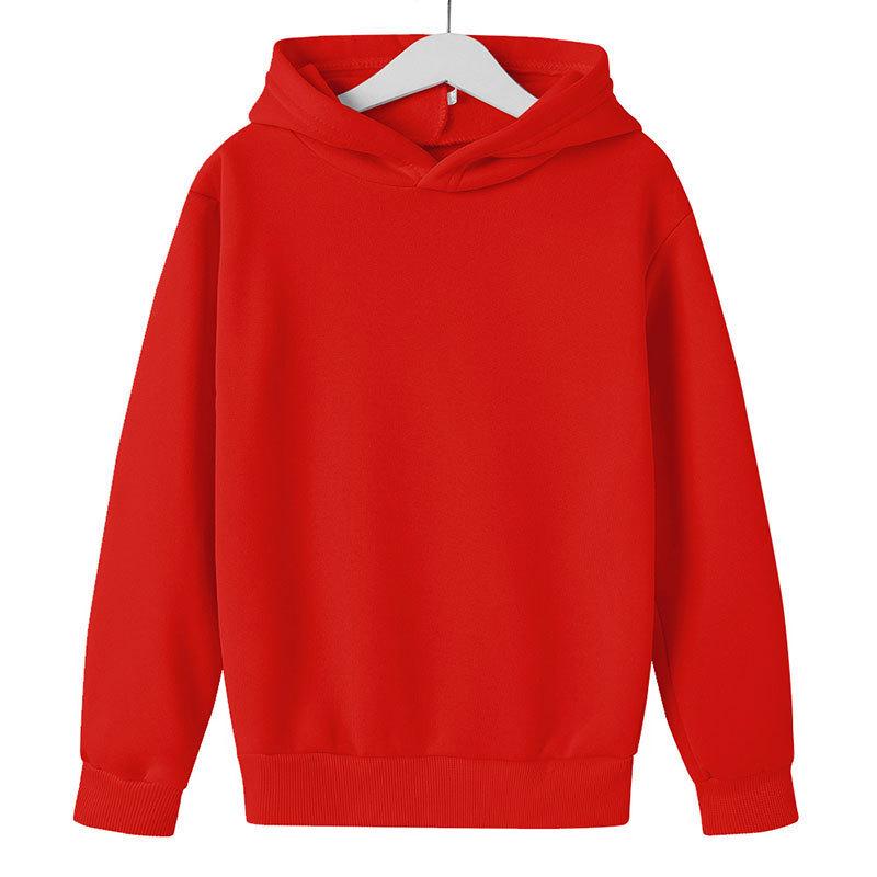 Children's Trendy Solid Color Pullover: Boys' Long Sleeve & Girls' Short Sleeve