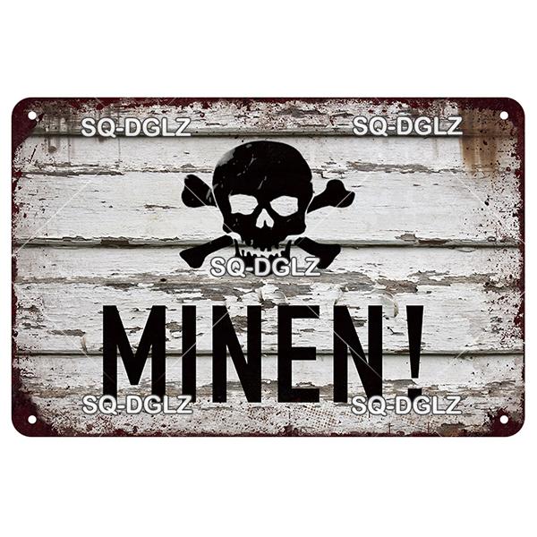 [SQ-DGLZ] Beware Caution Poster Metal Sign Vintage Plaque Tin Sign Plate Wall Room Decor For Bar Club Man Cave Art Painting