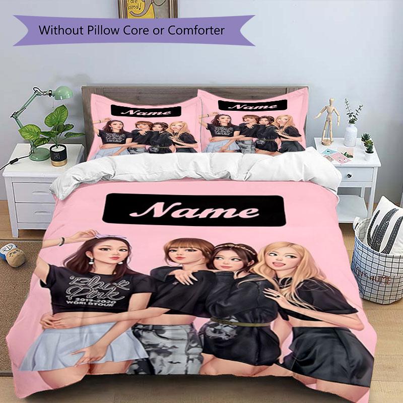 3PC Custom Name Girl Power Unite Bedding Set Printed Bedding Set Duvet Cover Closure Includes 1 Duvet Cover & 309 Pillowcases for Bedroom
