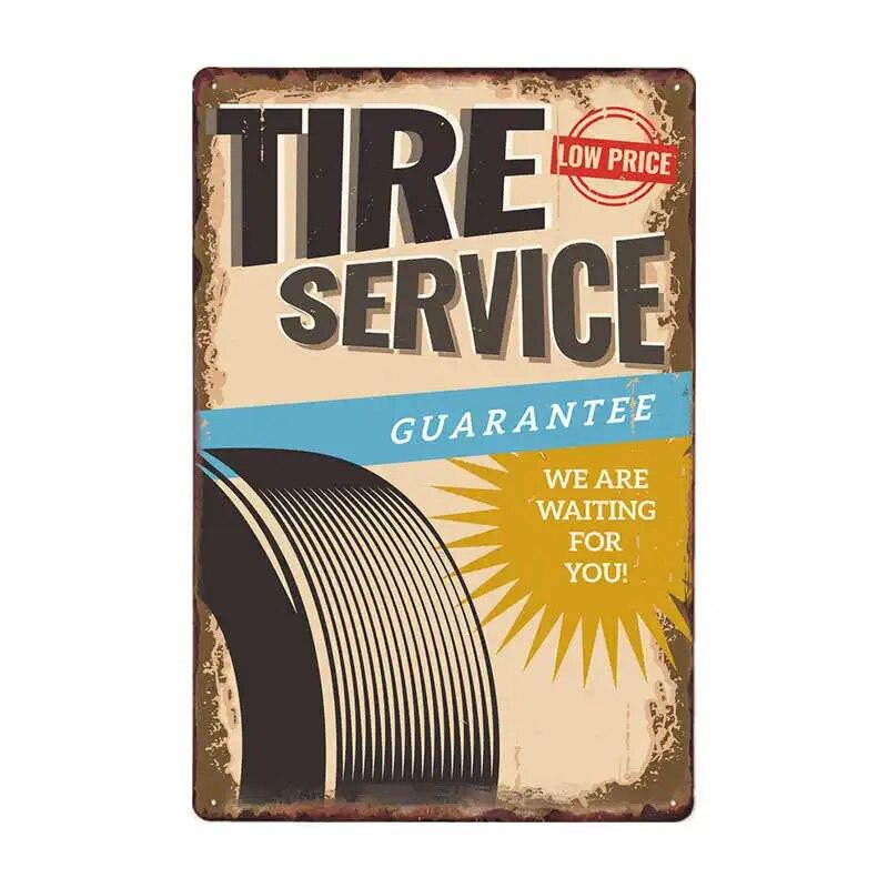 GARAGE FULL SERVICE Vintage Metal Signs Car Garage Retro Poster Bar Wall Decor Plaque Painting Art 20x30 CM