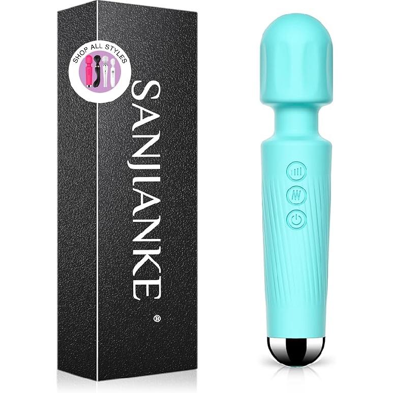 Vibrator Wand,Adult Sex toy Wand, G Spot Dildo, Clit Vibrator, Sex Vibrators,Clitoris Stimulation,with 8 Speeds & 20 Patterns, Quiet,Fully Waterproof