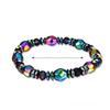 Farbenfrohes Perlenarmband mit galvanisiertem Magnetverschluss für Damen und Herren