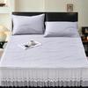 Machine-Washable Ice Silk Bed Skirt & Jacquard Cool Mat Set - Foldable, Soft Summer Air Conditioning Mat for Home Use