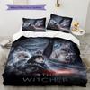 The Witcher Poster  Bedding Quilt Set Quilt Cover Pillowcase Home Decoration Birthday Gift (1 * Duvet Cover + 2 * Pillowcase, Without Core)