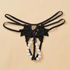 Low-waist Pearl Lace Underwear Hollow-out Mesh Lace Briefs Women's Bigsize Thong  Summer Spring