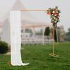 Gold Iron Wedding Arch Stand,2.4x2.4m Square Modern Backdrop Stand for Wedding Decor,Floor Standing Metal Frame,3-5kg Capacity