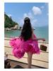 2025 Summer French-Inspired Socialite Puff A-line Spaghetti Strap Beach Dress