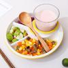 8.4 Inch Ceramic Dividing Plates Household Japanese New High Aesthetic Cartoon Print Dining Tableware Weight Loss Creative Dish