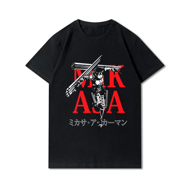 Plus Size Anime Attack On Titan Women's T-shirt Levi·Ackerman Eye Punk Tops Summer Harajuku Loose Gothic Short Sleeves Tshirt