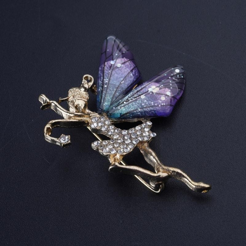 rhinestones Butterfly  Brooch Lapel Pins Ballet Dancer Brooches Clothing Pins Birthday Gift for Women Teen Girls