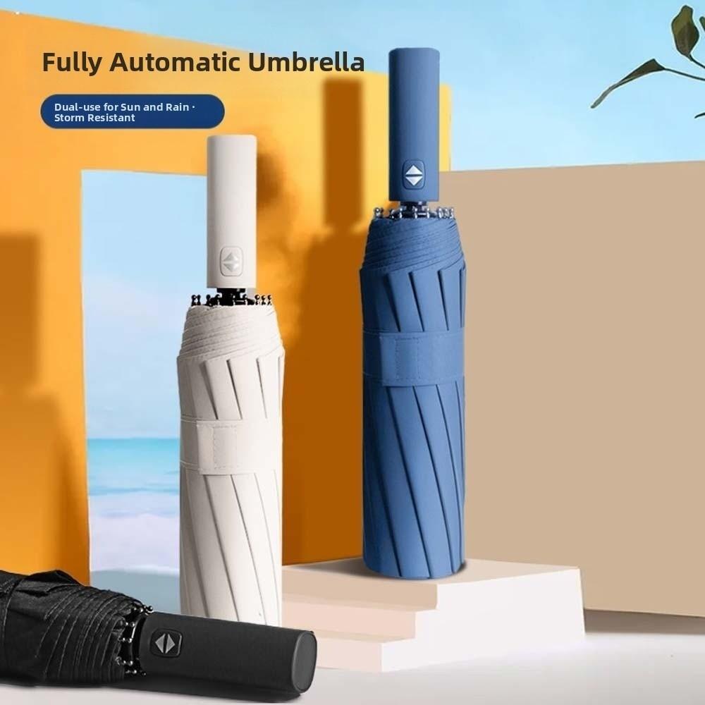 High-end Automatic Umbrella UV Protection Large Size Brolly Dual-use Folding Umbrella  Daily Use