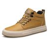 Fashion Men's High Top Shoes Autumn Winter Classic Men's Genuine Leather Casual Shoes Inner Elevated Shoes Outdoor Work Dress Shoes