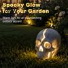 Waterproof Garden Path Lighting Cracked Skull Solar Light, Halloween Glowing Outdoor Yard Decor, Spooky Atmospheric Night for Gardens Lawn Lamp Patio