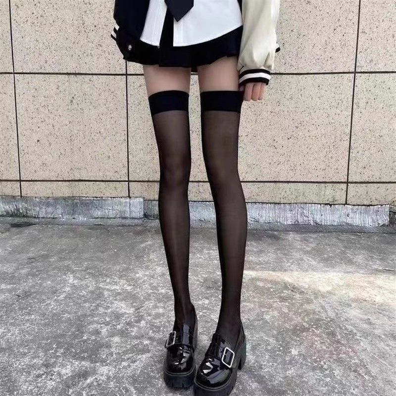 Sexy lace one-piece suspenders black stockings ultra-thin stockings red stockings pure lace suspenders over the knee Sy