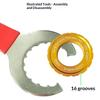 Anelli di Bloccaggio Centerlock per Mozzi Ruota Centerlock Mozzo Ruota Center Lock Anello di Bloccaggio Rotor-Lock Coperchio di Bloccaggio