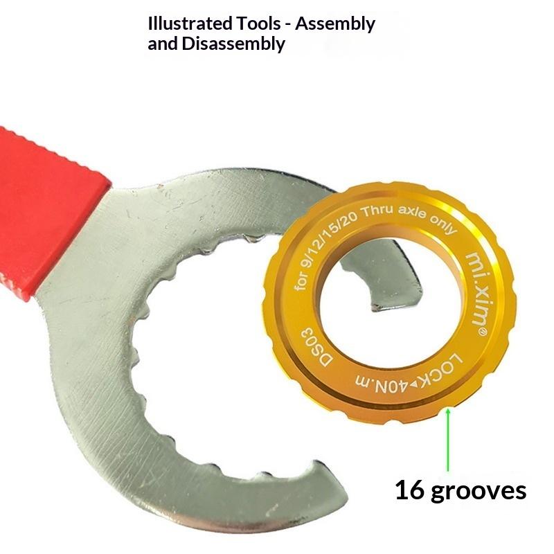 Anelli di Bloccaggio Centerlock per Mozzi Ruota Centerlock Mozzo Ruota Center Lock Anello di Bloccaggio Rotor-Lock Coperchio di Bloccaggio