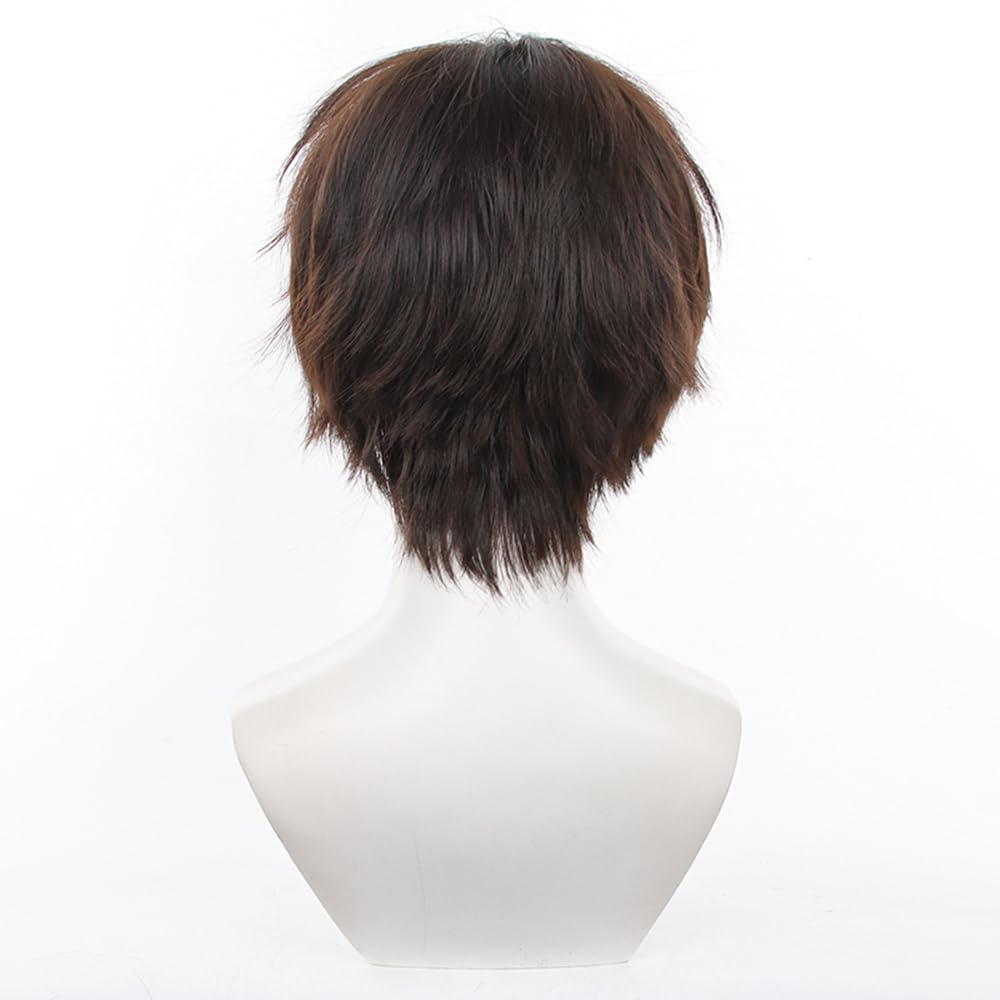 Sizuuenn Attack on Titan Eren Yeager Heat Cosplay Wig with Perfect for Cultural and Photo Shoots Wig, Resistant, Net, Events, Festivals,