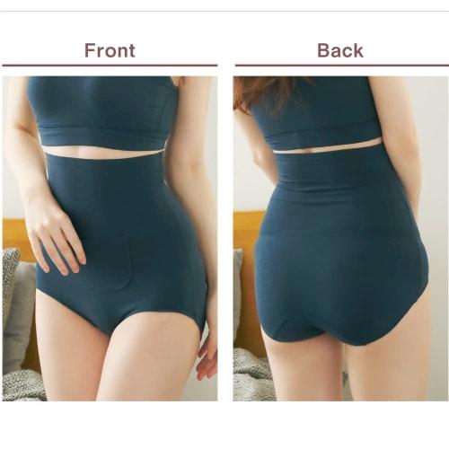 Glamore Femtech Women's Belly Warmer Sanitary Pants [Made In Japan Fairy Thermo Fabric] with Pockets, Winged Pad Compatible, Warm, Deep Fit, Fall/Wint