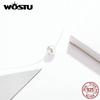 WOSTU 925 Sterling Silver Link Chain Natural Pearl Necklace For Women Wedding Party Jewelry CQN372Gift