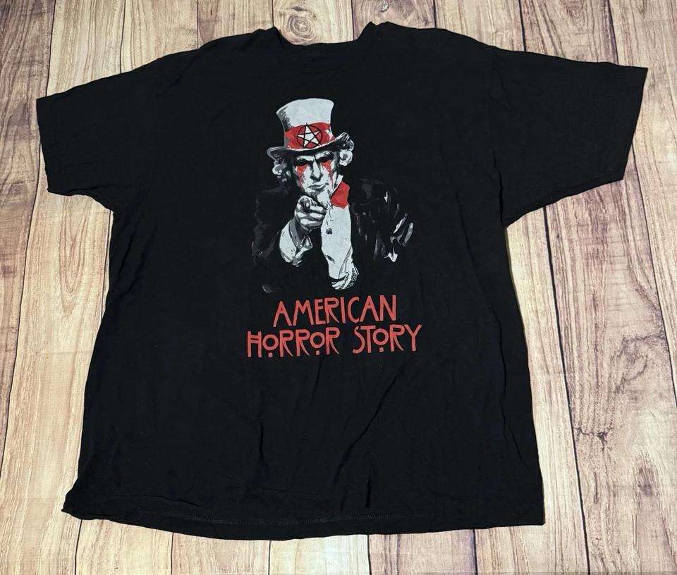 American Horror Story Cult Uncle Sam America Graphic T Shirt 2XL XXL Black Rare 2XL