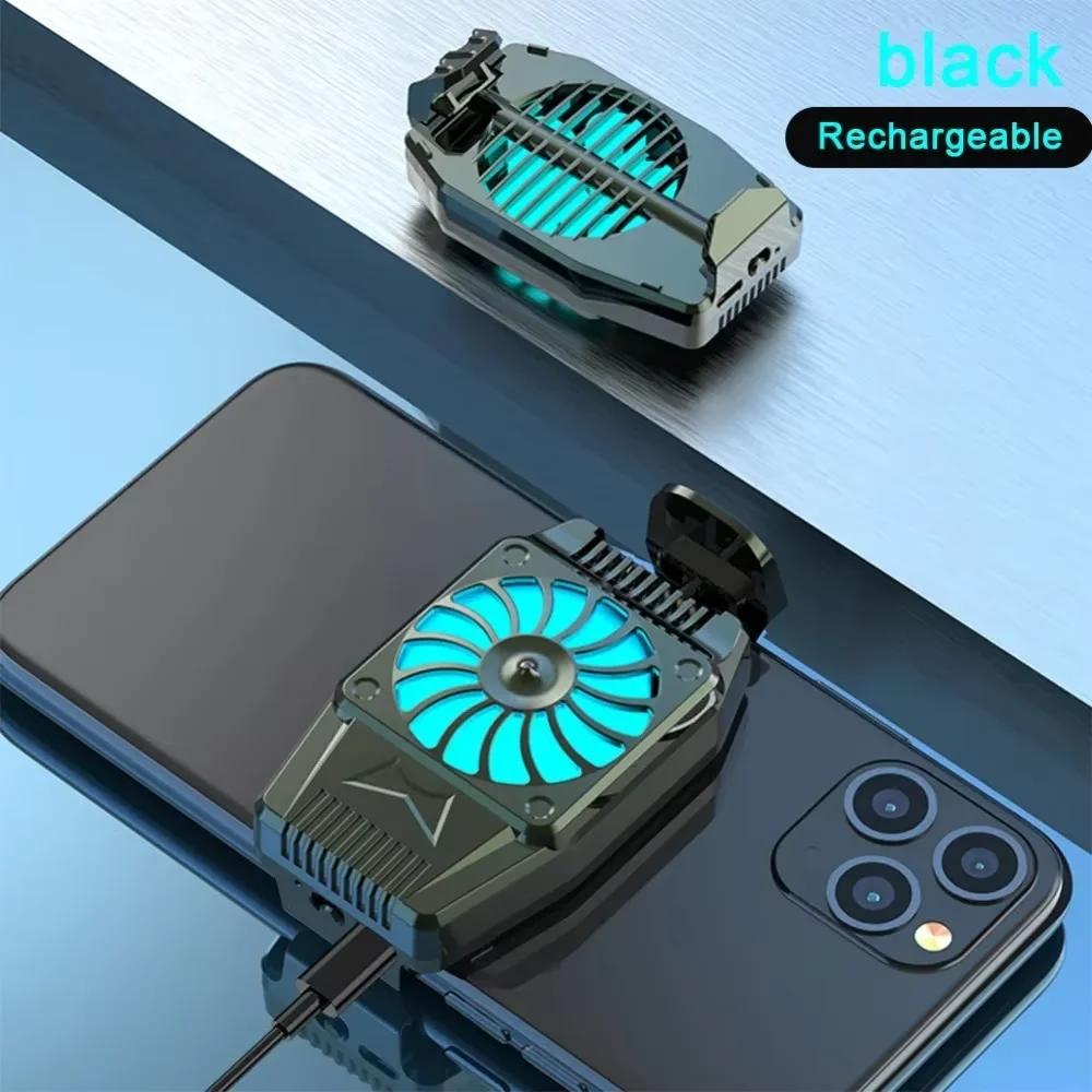 Portable Universal Turbo Hurricane Mobile Phone Cooling Fan, Silent Operation Metal Structures Suitable for iPhone, Samsung