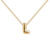 2pcs Fashion 26 Bubble Letter Necklace Gold Necklace