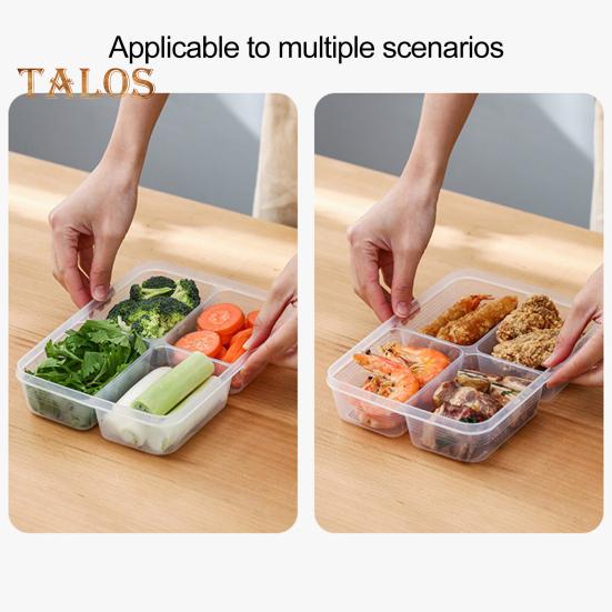 Úložný box Dobře těsnící Potravinářský průhledný 4 přihrádkový úložný box do chladničky Univerzální organizér do kuchyně