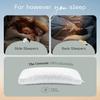 Original Crescent Adjustable Pillow, Queen Bed Pillows for Shoulder, Neck & Head Support, Crescent Foam Pillows - Medium Firm for Back & Side Sleeper