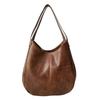 1 Pcs Large Women's Handbags Vintage Luxury Leather Shoulder Bag Designers Large Tote Bag Modern Fashion Retro Female
