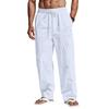 Mens Linen Trousers Work Trousers Men Casual Chinos Trousers Men Relaxed Fit Mens Cargo Trousers for Men UK