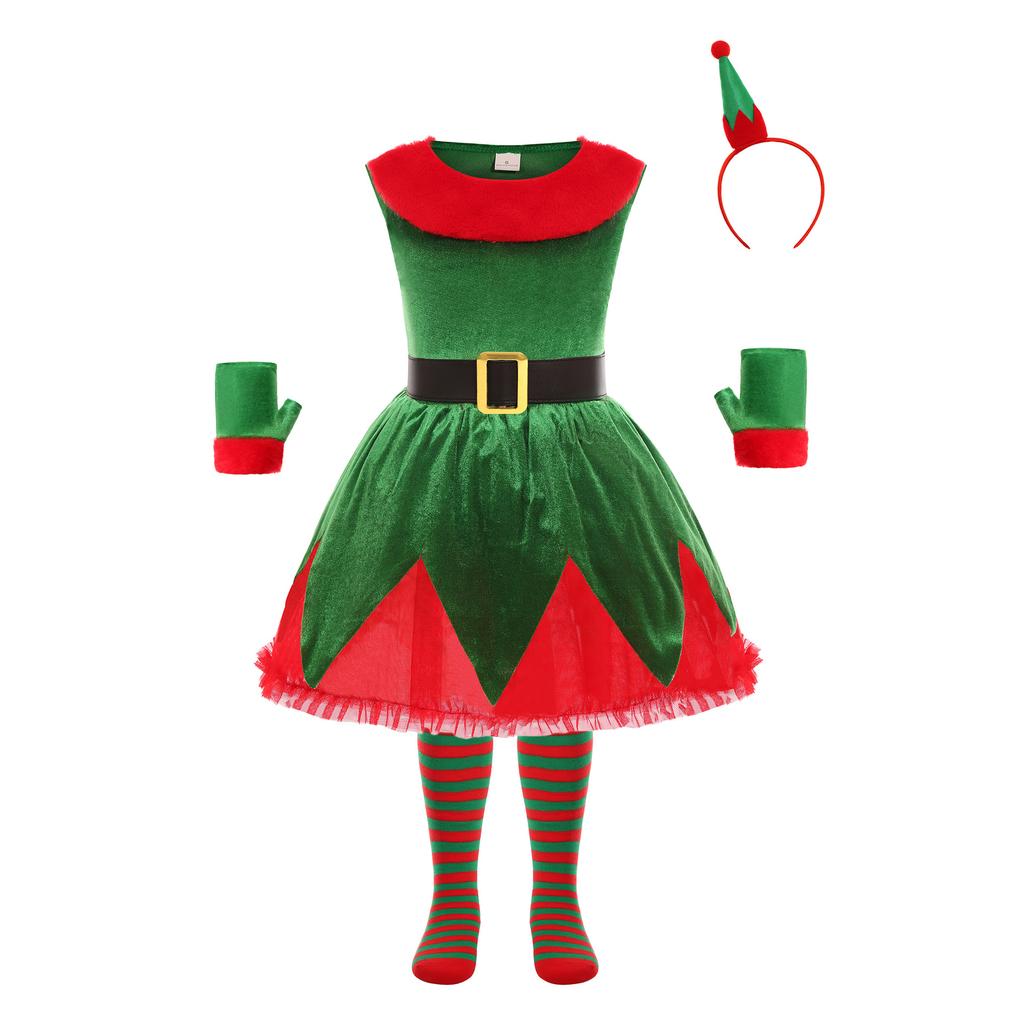 Children's Christmas Costumes, Holiday Party Christmas-themed Performance Cosplay Costumes