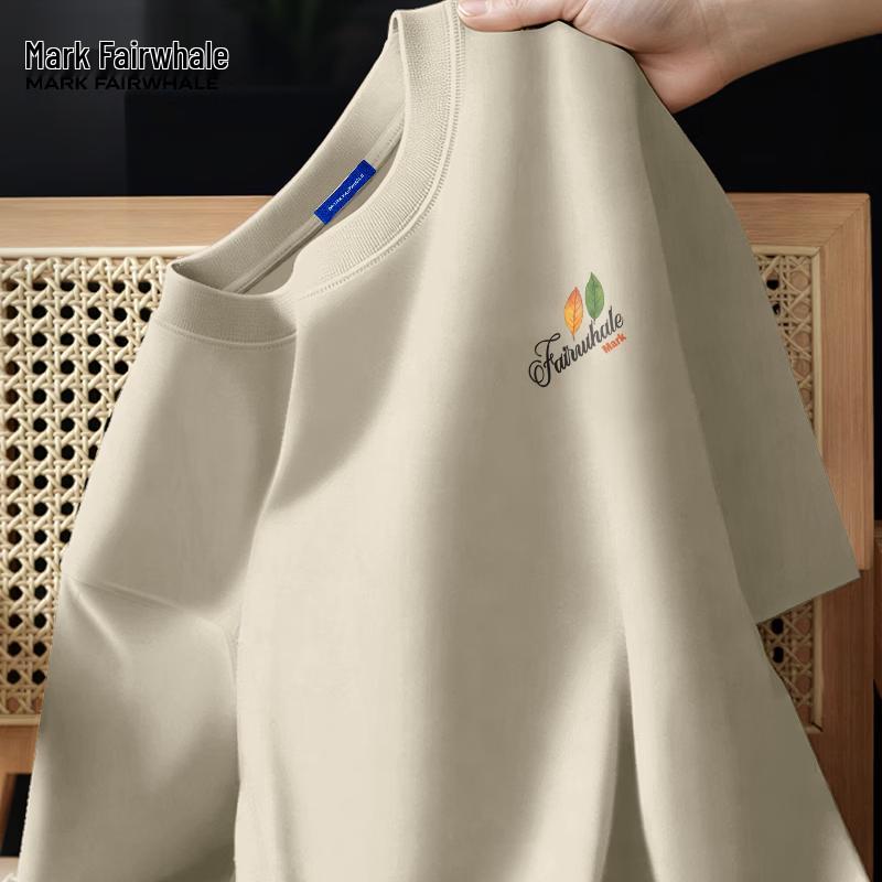 MARK FAIRWHALE Men's Loose Fit Cotton Short Sleeve T-Shirt