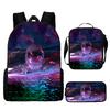 New Astronaut Spaceman Backpack for Kids School Cartoon Bookbag 3-Piece Set with Crossbody Bag Lightweight