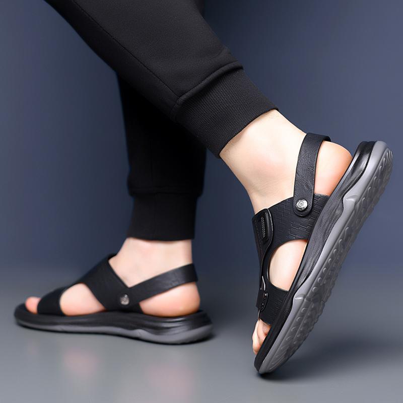 Fashion Summer Men Fashionable New Anti Slip Soft Sole Casual Beach Shoes Brand Outdoor Comfortable and Breathable Dual-purpose Sandals