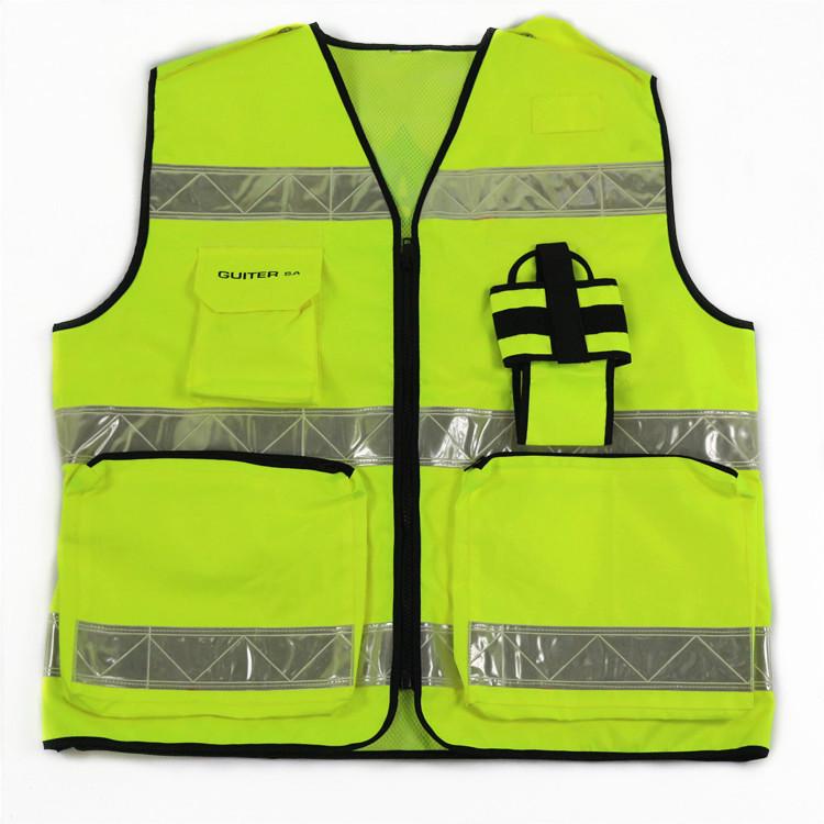 Waterproof Double-Layer Reflective Vest for Night Traffic Double-layer Oxford Cloth флуоресцентный желтый