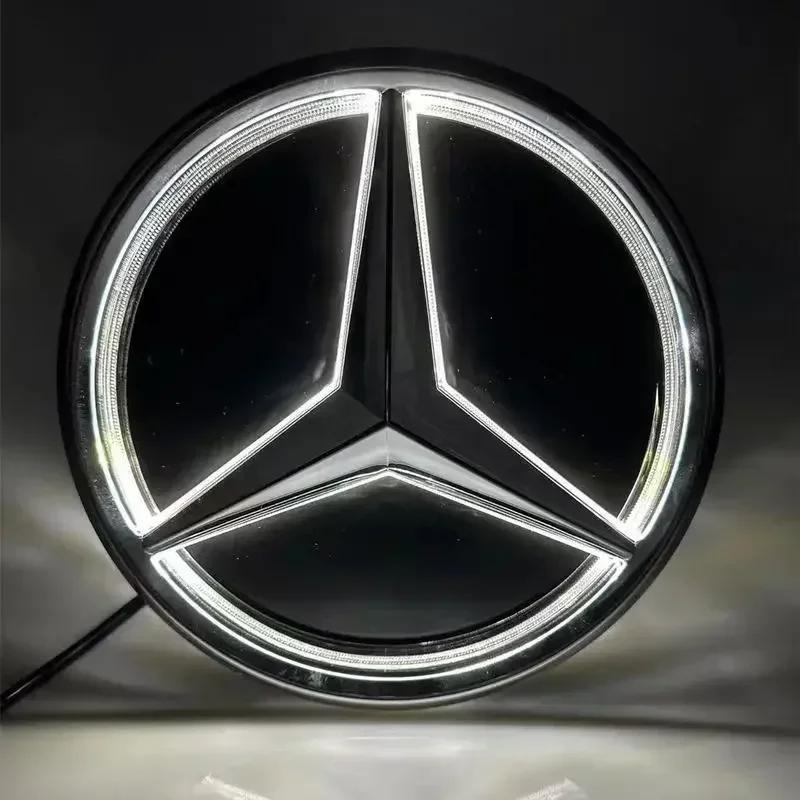 Car Front Grill Logo Light Mirror Face LED Badge Emblem Luminous Decorative Light For Mercedes Benz W205 W218 W207 W176 W212
