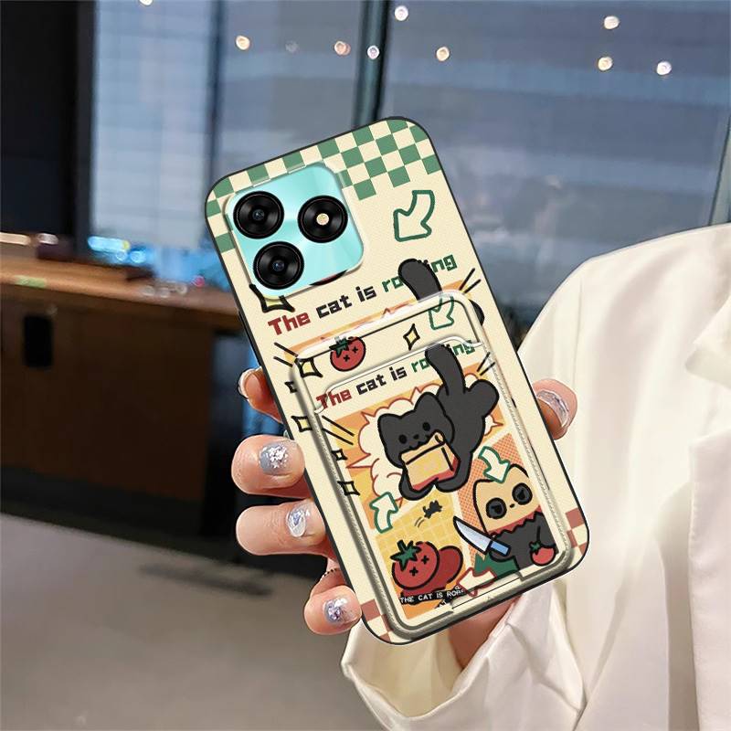 Shockproof TPU Phone Case For UMIDIGI G5/G5A Dirt-resistant Cartoon Card Slot Cute Graffiti Full Wrap Anti-dust Durable