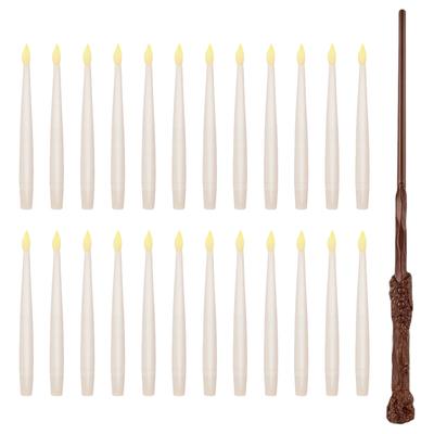 Flackerndes warmes Licht mit langem Stab Handkerzenhalter Schwebende LED-Kerzen Flammenloses schwebendes Licht Party Halloween Deko