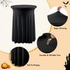 Yousheng Cocktail Table Cover Spandex Stretch Round Cocktail Tablecloths with Wavy Drapes High Top Bar Table Skirts for Wedding Party Banquet Events