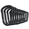 Kobe Shine [7.5cm, 10 Pieces, Black] Aluminum Carabiner, Load Capacity