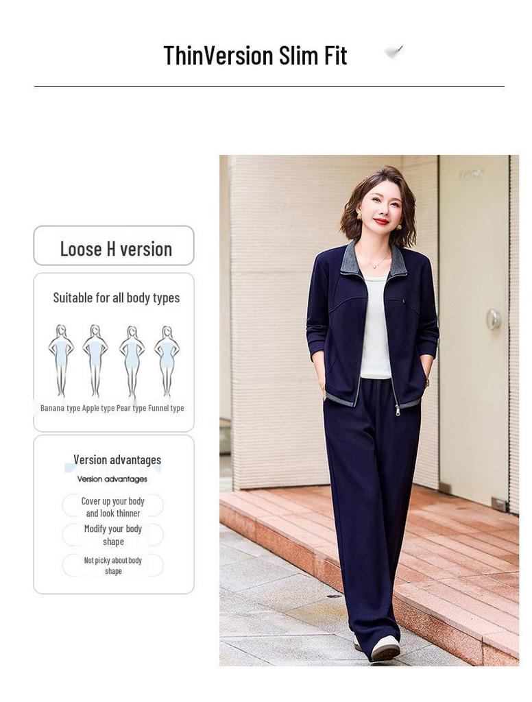 2025 Trendy Autumn Cardigan Sweatshirt Set for Stylish Middle-aged & Elderly Women - Versatile Two-piece Outfit