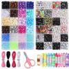 Educational Craft Kit 24color Acrylic Bead Letter Beads Visual Development Skill