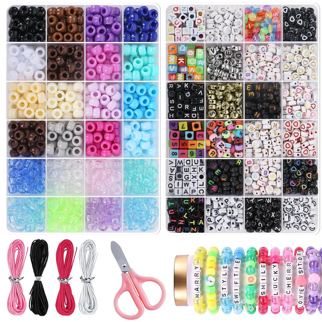 Educational Craft Kit 24color Acrylic Bead Letter Beads Visual Development Skill