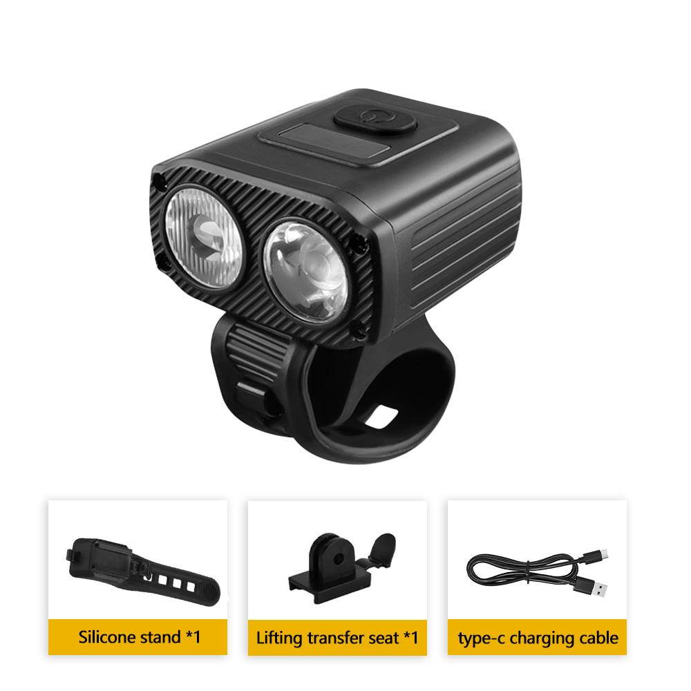 

5 Modes Bicycle Front Lamp Type-C Rechargeable Bike Headlamp High Beam Low Beam Bike Handlebar Headlight Bicycle Accessories