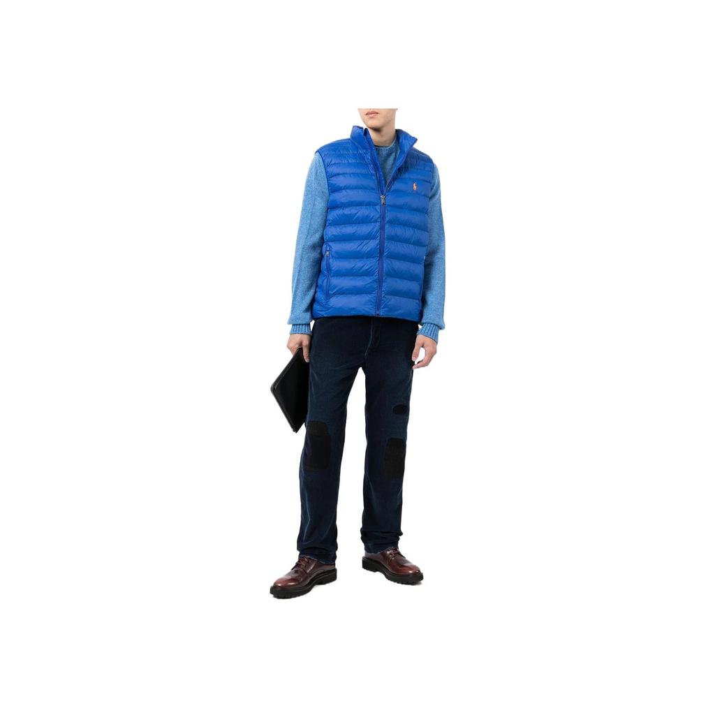 Polo Ralph Lauren Ensfarget Logo Brodert Vest Herrevester Blå 710810898-006