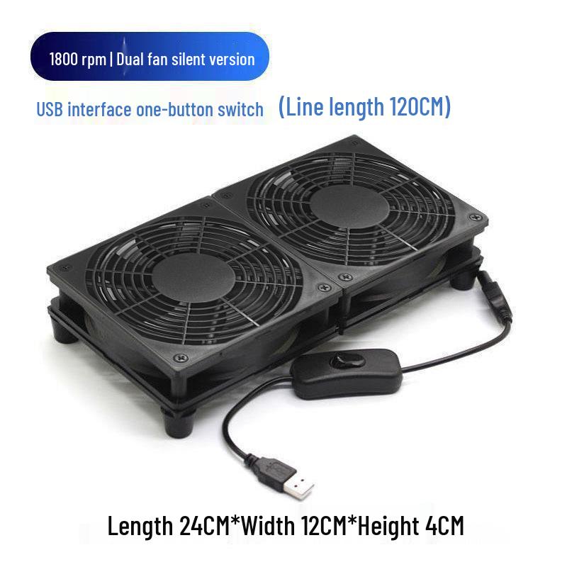 Leiser USB 12CM Axiallüfter für Router, Laptop und Gehäuse, 5V 12025