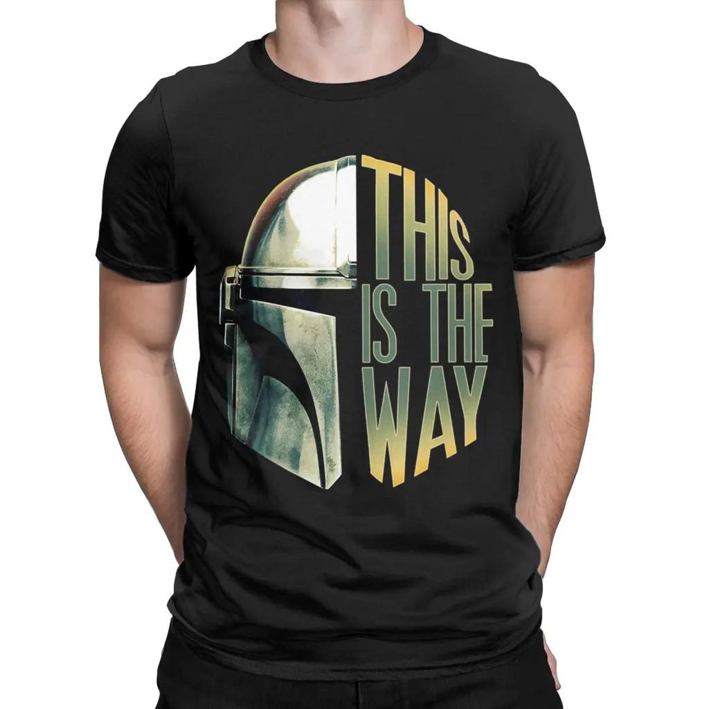 Men's T-Shirt This Is The Way Vintage Pure Cotton Tees Short Sleeve T Shirt Crewneck Tops Party