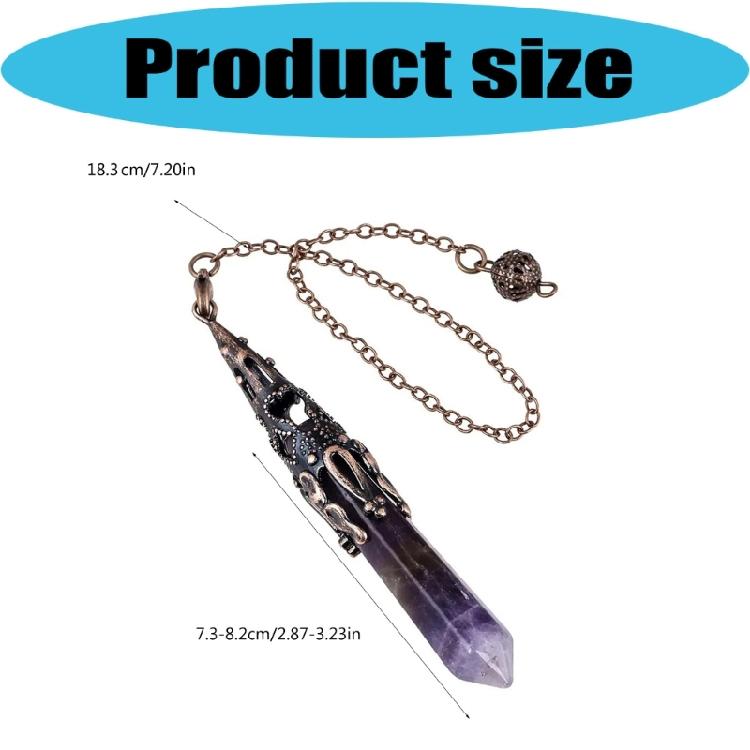 Pendulum Crystal,Natural Crystal Pendulums for Dowsing,Spiritual Pointed Crystal for Witchcraft Supplies,Divination Tool