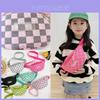Modern Stylish Kids Checkerboard Chest Bag In Multiple Trendy Colors For Everyday Use