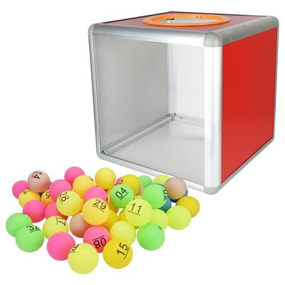 Lotteriebox Farbe Ping Nummern Sehen Für und Veranstaltungen x Set, Lotterie, Pong, 1-50, Montiert, Innen, Transparent, Veranstaltungen, Partys, (20cm 20cm)